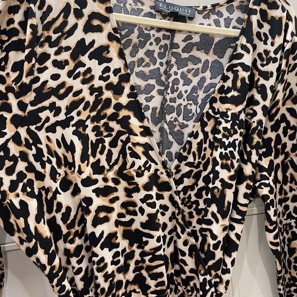 Eloquii Leopard Print Plus Size Maxi Dress - Picture 8 of 10